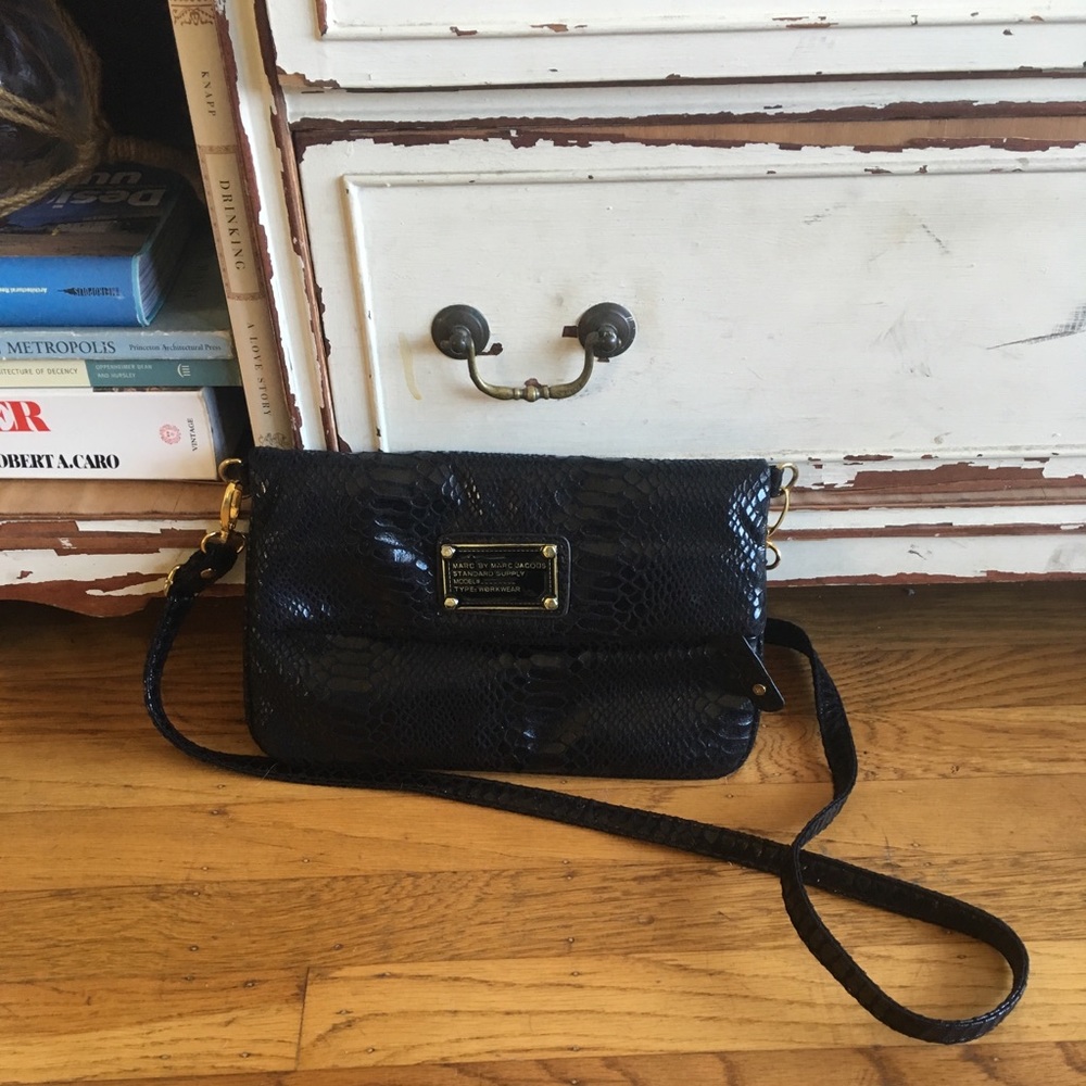 Marc Jacobs crossbody snakeskin flap bag-only drop